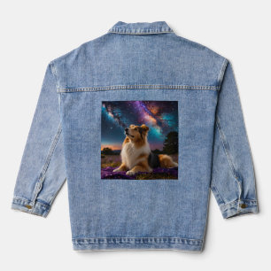 Veste En Jean Rough Collie Under the Stars