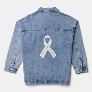 Veste En Jean ruban de sensibilisation au cancer du poumon
