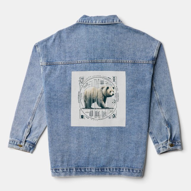 Veste En Jean Russe Nana Ours animal sauvage (Verso)
