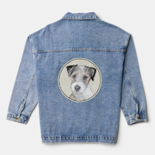 Veste En Jean Russell Terrier Peinture rugueuse - Art Chien orig