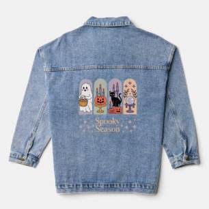 Veste En Jean Saison Éffrayante Motif Halloween