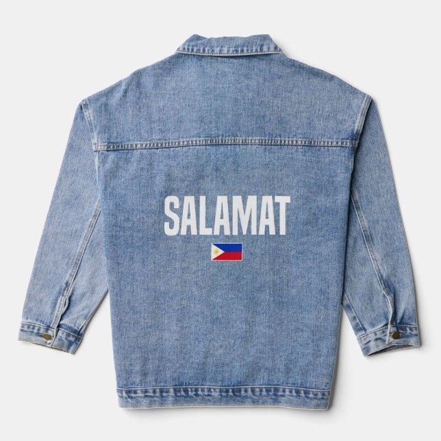 Veste En Jean Salamat Philippines Pinay Pinoy Philippines Philip (Verso)