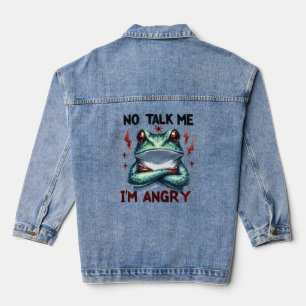 Veste En Jean Sassy Bold Je suis Angry Frog Graphic Citation