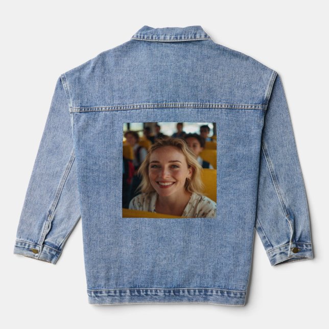 Veste En Jean School Bus Driver Photo Customize (Verso)