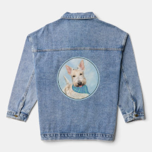 Veste En Jean Scottish Terrier Wheaten Dog Painting Art original