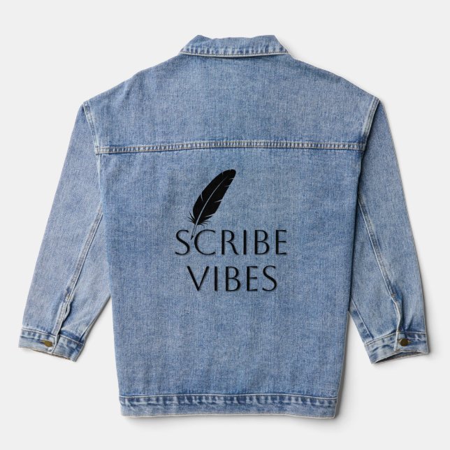 Veste En Jean Scribe Vibes Author Writer Poet  (Verso)