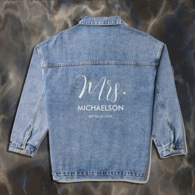 Veste En Jean Script de typographie (Créateur téléchargé)