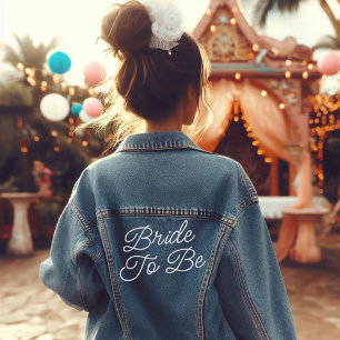 Veste En Jean Script Fiancée À Marier