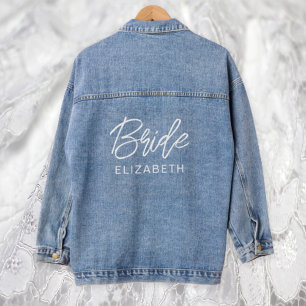 Veste En Jean Script moderne tendance de mariée