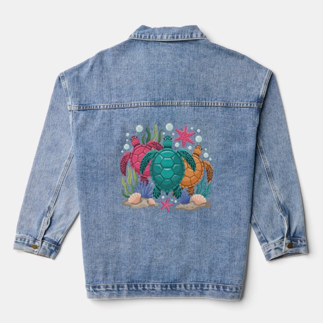 Veste en jean Sea Turtle Serenade (Verso)