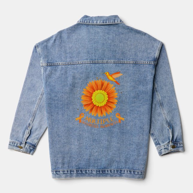 Veste En Jean Sensibilisation à la sclérose Tournesol Hummingbir (Verso)
