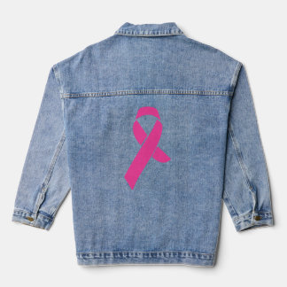 Veste En Jean Sensibilisation au cancer du sein Ruban rose Je po