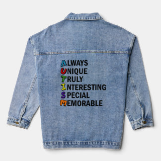 Veste En Jean Sensibilisation sur l'autisme Acrostique mignon po