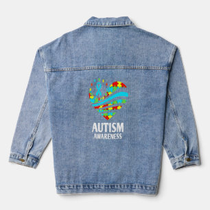 Veste En Jean Sensibilisation sur l'autisme S Femmes Coeur Suppo