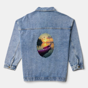 Veste En Jean Serene Sunset Kayak : Un moment de pêche tranquill