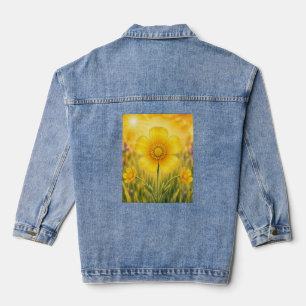 Veste En Jean Série Radiant Petal – Bouton d'or