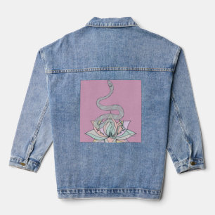Veste En Jean Serpent et Lotus Jean Jacket