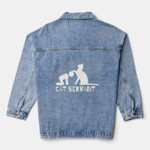 Veste En Jean Serveuse de chats Drôle T-shirt noir pour les prop