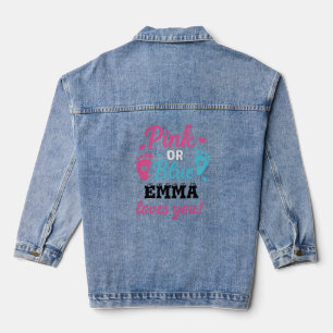 Veste En Jean Sexe personnalisé Révéler rose ou bleu bébé Showe