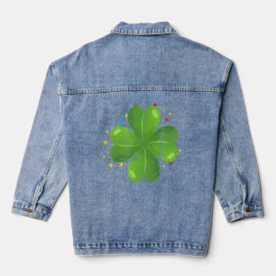 Veste En Jean Shamrock cool irlandais St Patrick S Day Lucky Big