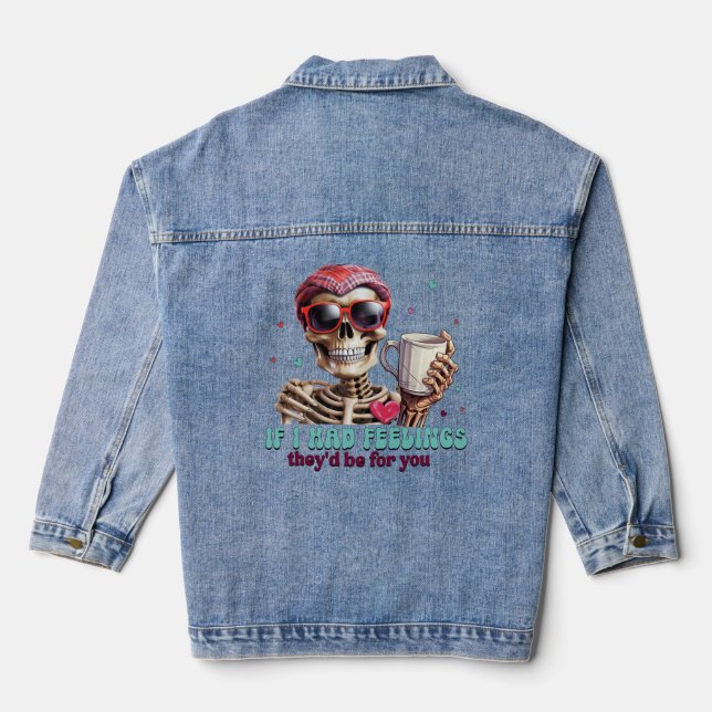 Veste En Jean Si j'avais des sentiments, ils seraient pour toi (Verso)