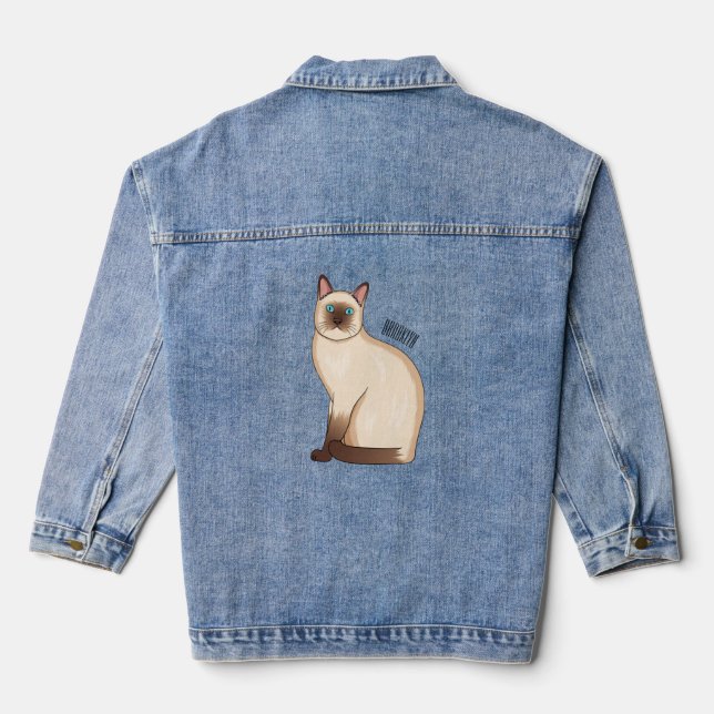 Veste En Jean Siamese cat cartoon (Verso)