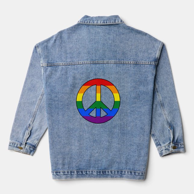 Veste En Jean Signal de paix LGBT (Verso)