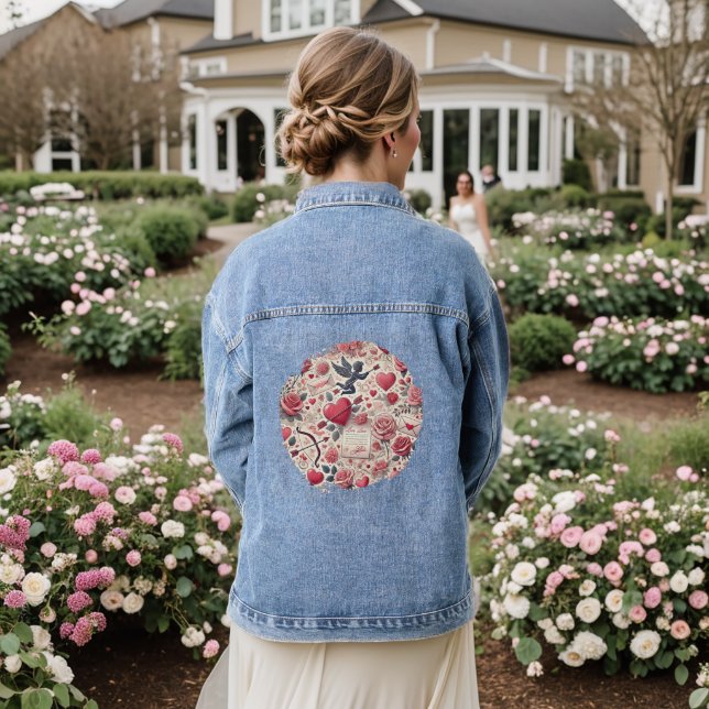 Veste En Jean Signé d'une rose (Mariage Retour)