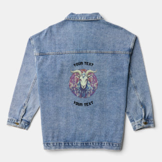 Veste En Jean SIGNE PERSONNALISÉ ZODIAC DE Capricorne