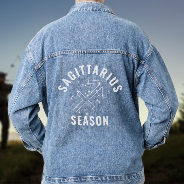 Veste En Jean SIGNE Zodiaque Sagittarius Saison Femme Denim Vest (Perfect jacket to  wear during Sagittarius Season)