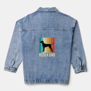 Veste En Jean Silhouette de chien papa Vizsla rétro