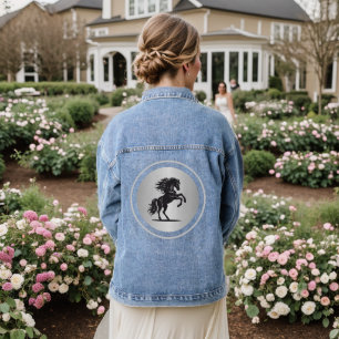 Veste en jean Silver Majestic Bucking Horse