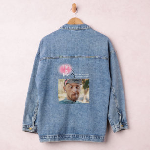 Veste En Jean Simple et drôle Personnalisé Ajouter une photo ave