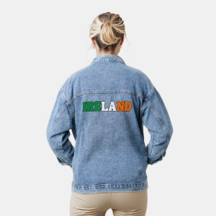 Veste En Jean Simple Modern Irlande National Flag Appareils