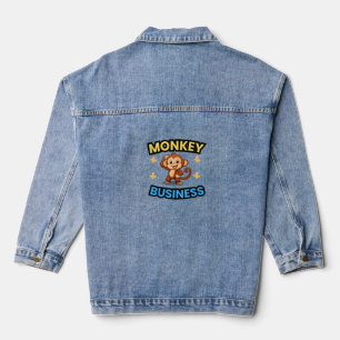 Veste En Jean Singe d'affaires drôle