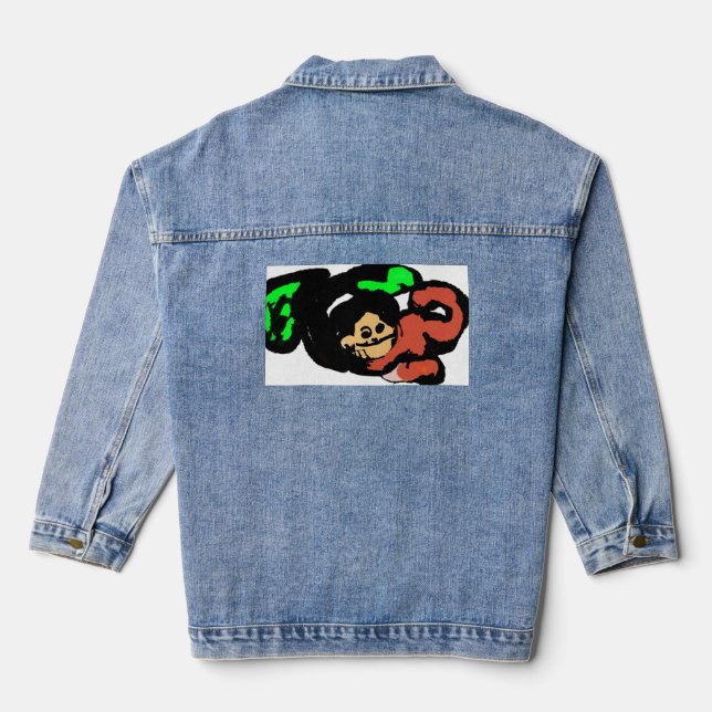 Veste En Jean Singe mignon  (Verso)