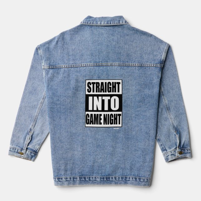 Veste En Jean Slogan Fun Night En Jeu (Verso)