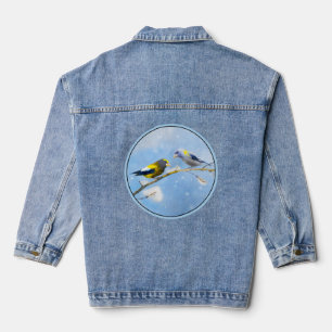 Veste En Jean Soirée Grosbeak Peinture - Oiseau sauvage d'origin