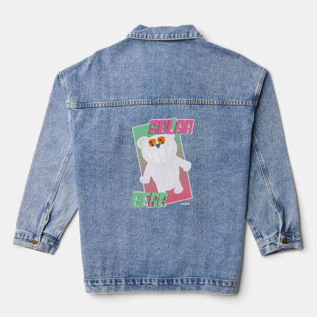 Veste En Jean Solar Bear Funny Polar Beach Art Dessin (Verso)