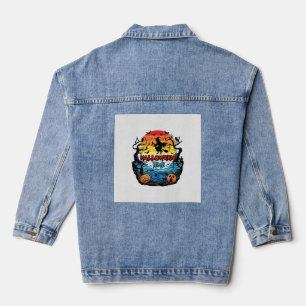 Veste En Jean Sorcellerie Halloween Citrouilles Chauves-souris C
