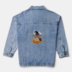 Veste En Jean Sorcière de la fête d'Halloween de citrouille de v
