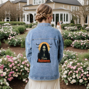 Veste En Jean Sorcière gothique d'Halloween