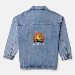 Veste En Jean Sorcières suspendues Halloween Lune Chauves-souris