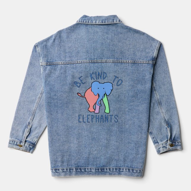 VESTE EN JEAN SOYEZ GENTIL AVEC LES ÉLÉPHANTS (Verso)