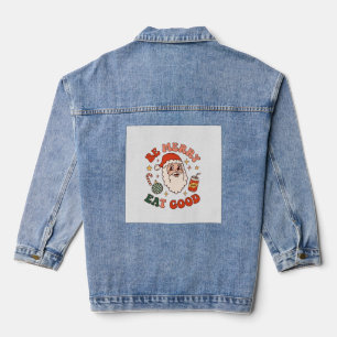 Veste En Jean Soyez Joyeux Mangez Bon Noël Père Noël Soda Canne