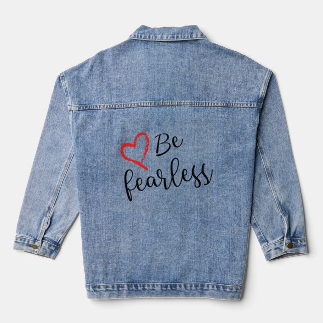 Veste En Jean Soyez Sans Peur Inspirationnel Béni Mignonnes Femm (Verso)