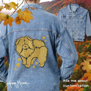 Veste En Jean SPARKLY THANG rugueux chow faux métallurgique