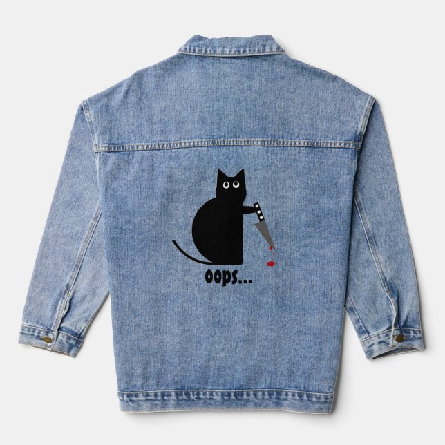 Veste En Jean Stabby Cat (Verso)