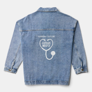 Veste En Jean Stéthoscope d'infirmière future personnalisé
