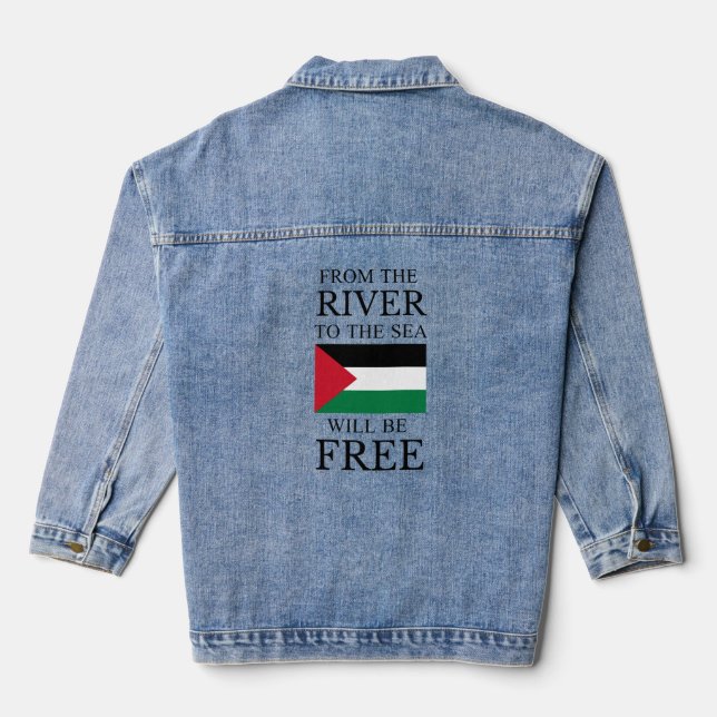 Veste En Jean Stop War / Support Gaza & Palestine (Verso)